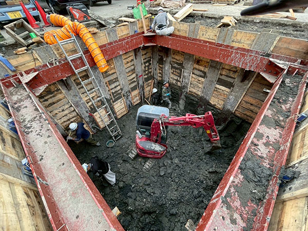 基礎工事用仮設土留工事
