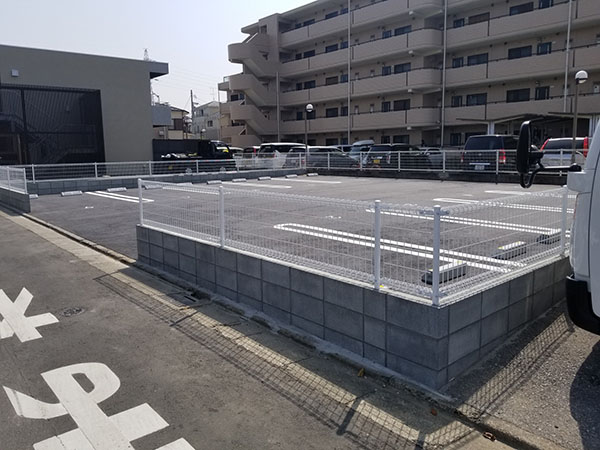中央本町新築アパート外構及び駐車場工事